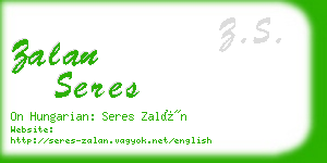 zalan seres business card